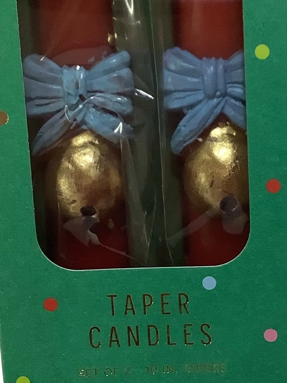 Anthropologie Festive Icon Taper Candles Set Of 2 New
